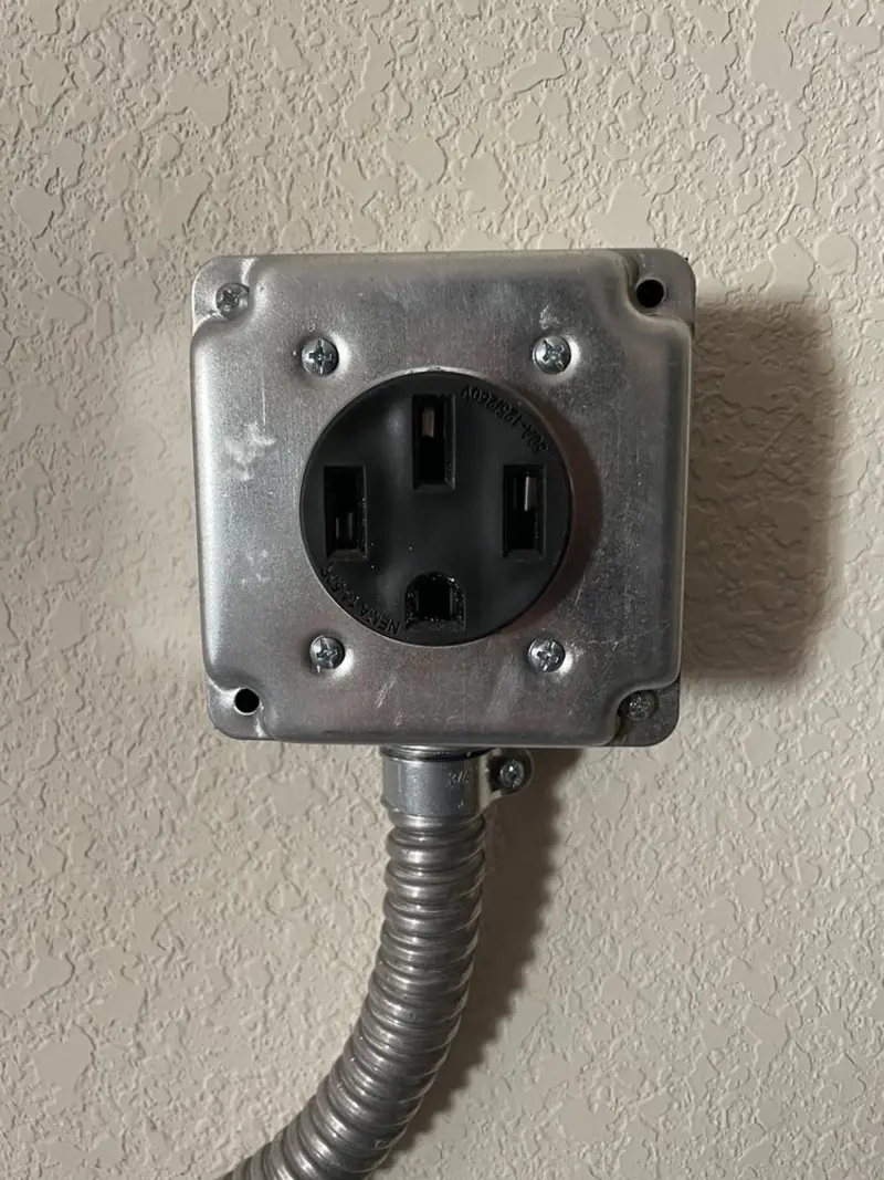 NEMA 14-50 outlet installed for Smart Home Electrical in Discovery Bay